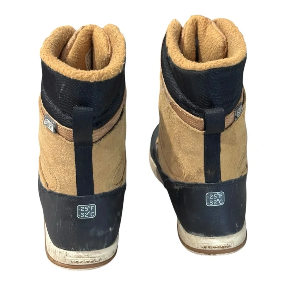 Merrell Boys Snow Bank 2.0 Waterproof Winter Boots‎ Tan/Black Size 6 (US)